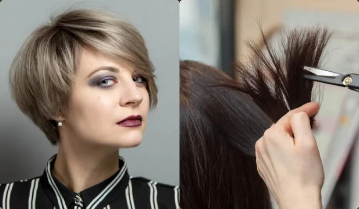 Discover the trendiest haircuts and hairstyles for round faces / UNIAN collage, photo ua.depositphotos.com