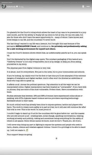 Американський суд зняв майже всі обвинувачення проти Джастіна Балдоні у справі Блейк Лайвлі 2