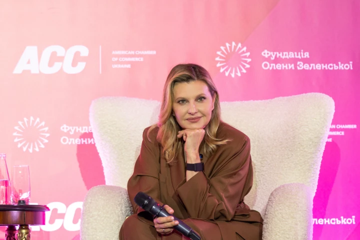 "Стійкість українців": Олена Зеленська виступила на заході Американської торговельної палати в Україні6