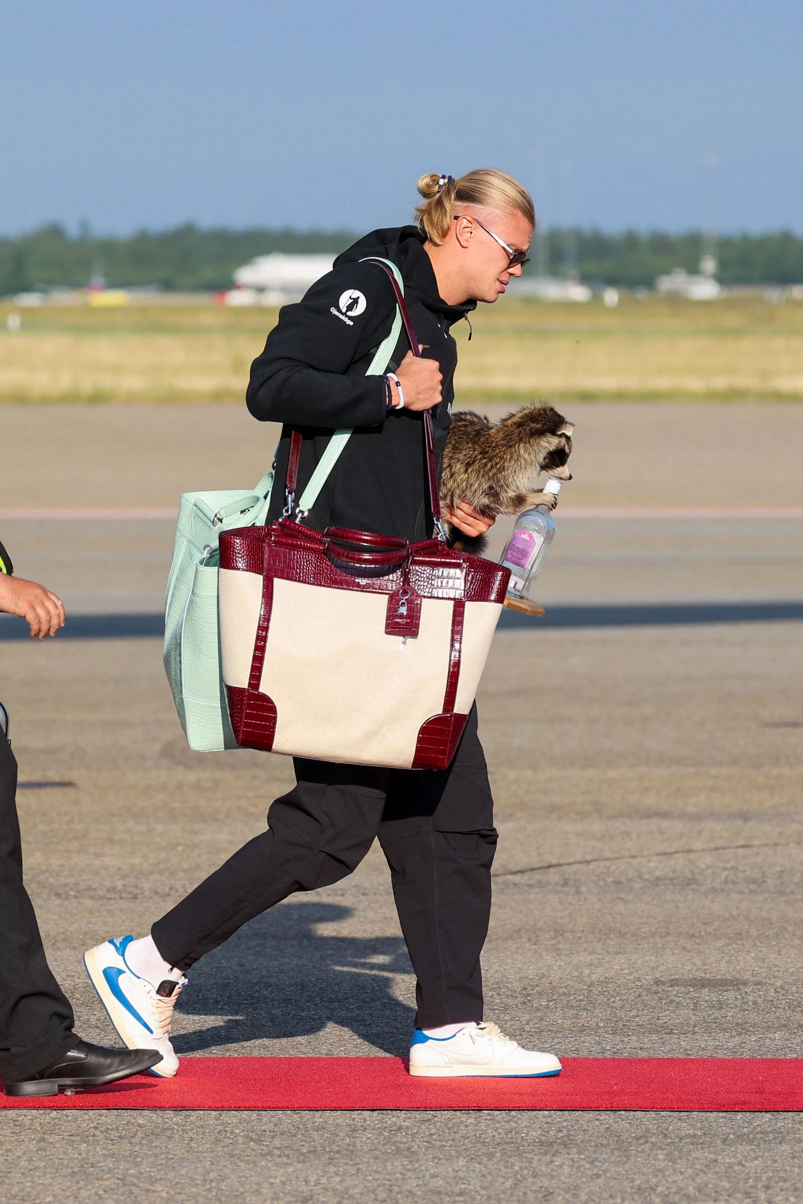 Ерлінг Голанд прибув додому з новою сумкою від Dolce & Gabbana та чучелом єнота.1