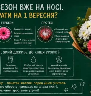 Шкільний сезон вже на носі. Які квіти обрати на 1 вересня?7