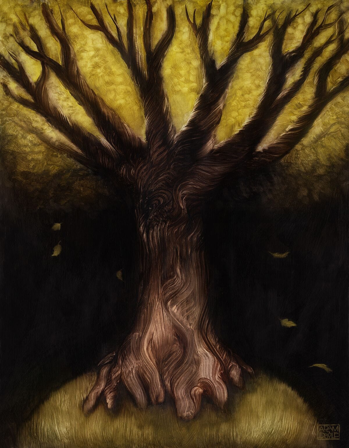 Dramatic Brush Strokes Energize Trees in Paintings by Adam S. Doyle5