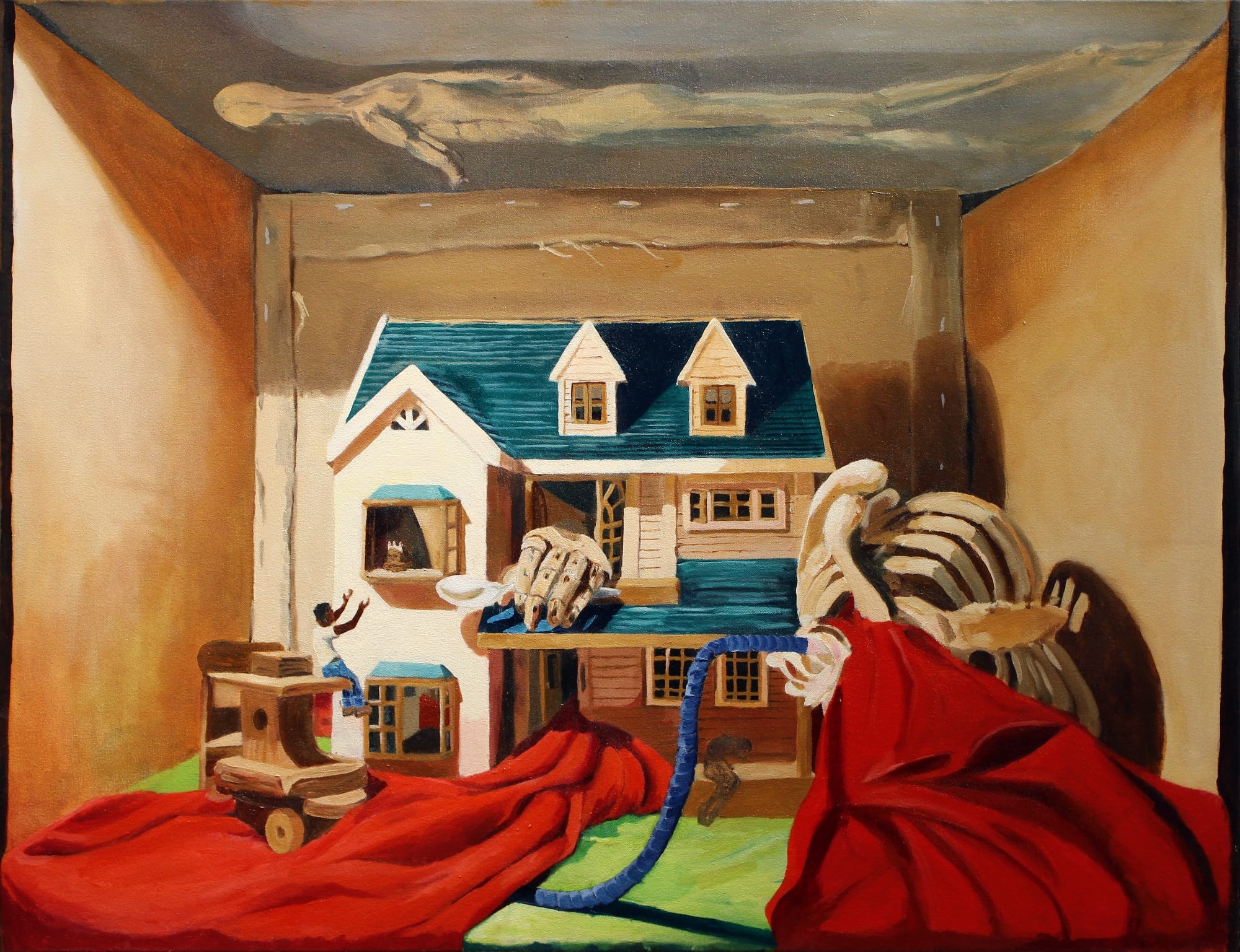 Contradiction and the Unknown Permeate Isaiah Lee's Imaginative Dollhouse Paintings0