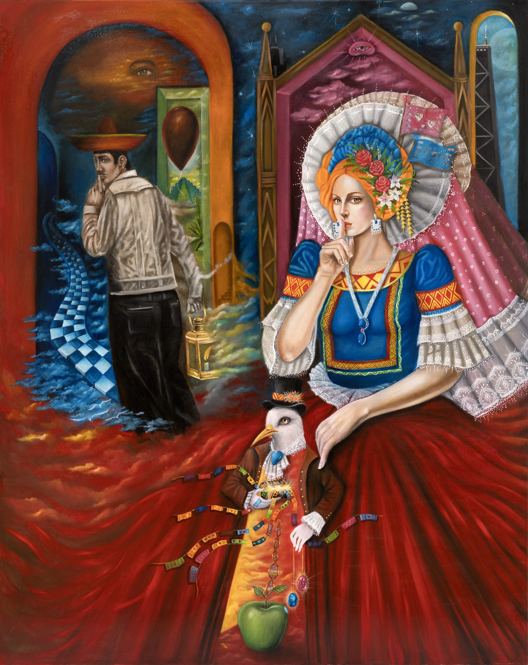 Karla Wong's Folkloric Portraits Conjure Mysterious Portals to Another World4