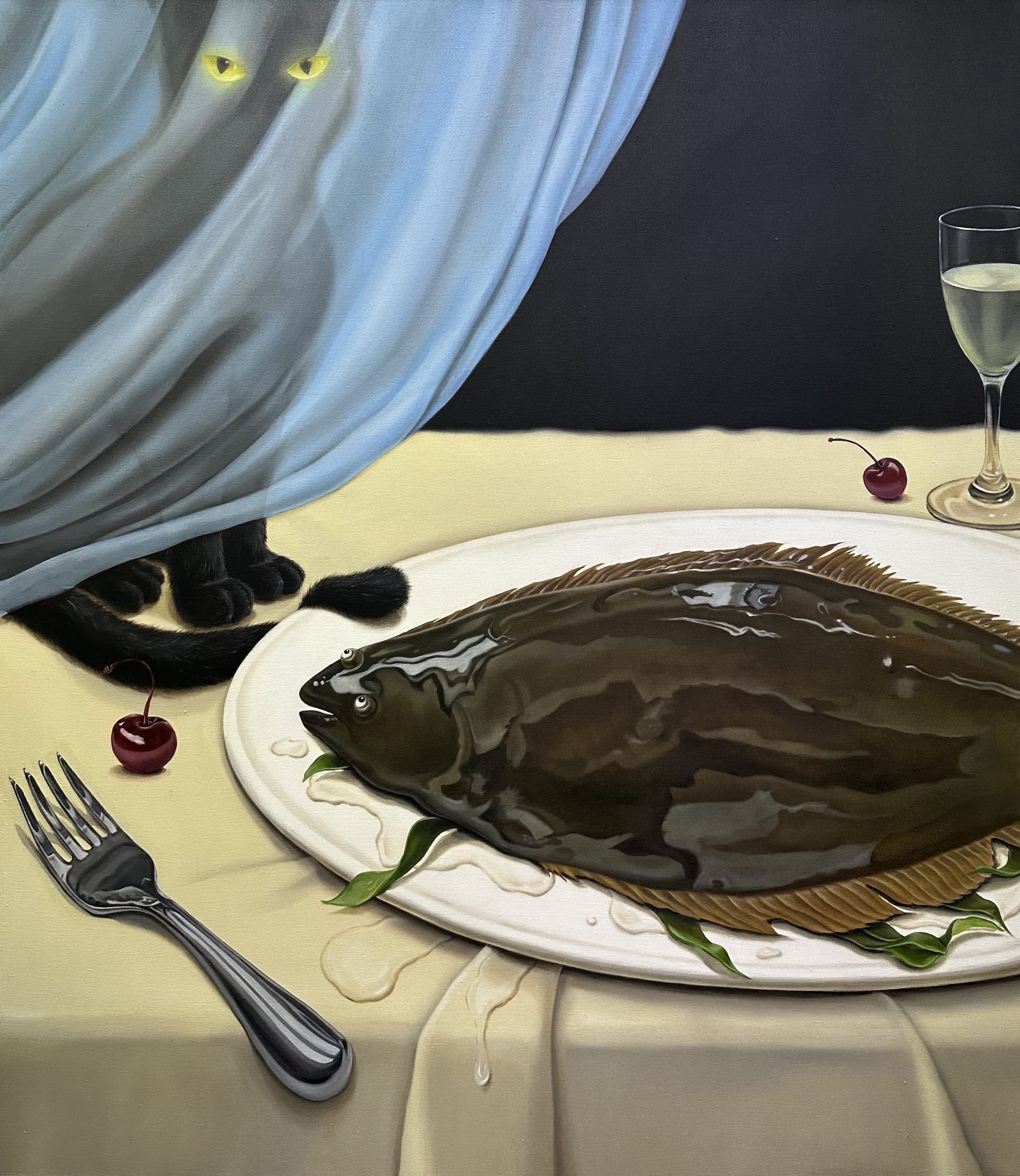 Mischievous Cats Rule in Minyoung Kim's Affectionately Quirky Paintings7