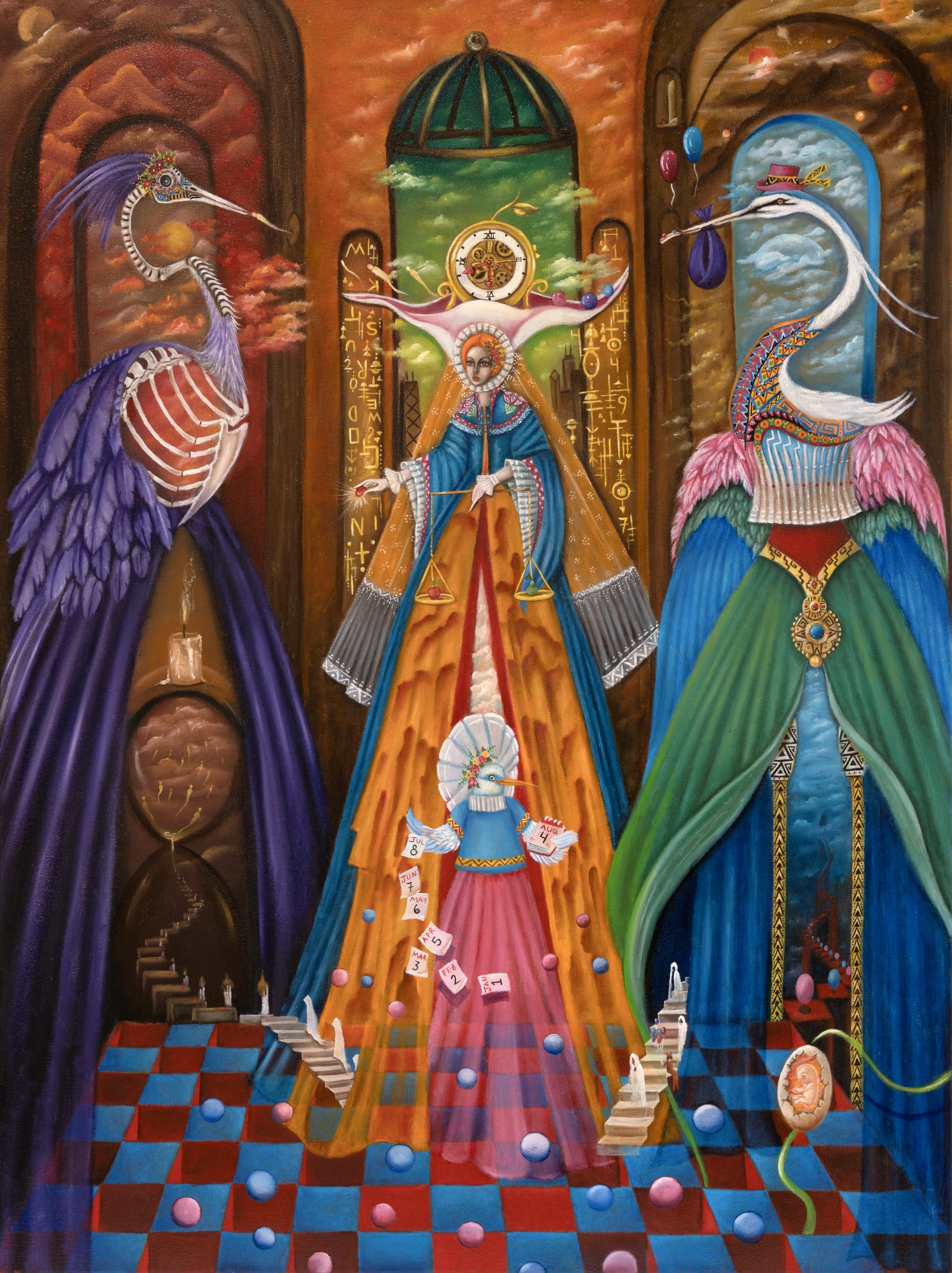 Karla Wong's Folkloric Portraits Conjure Mysterious Portals to Another World3