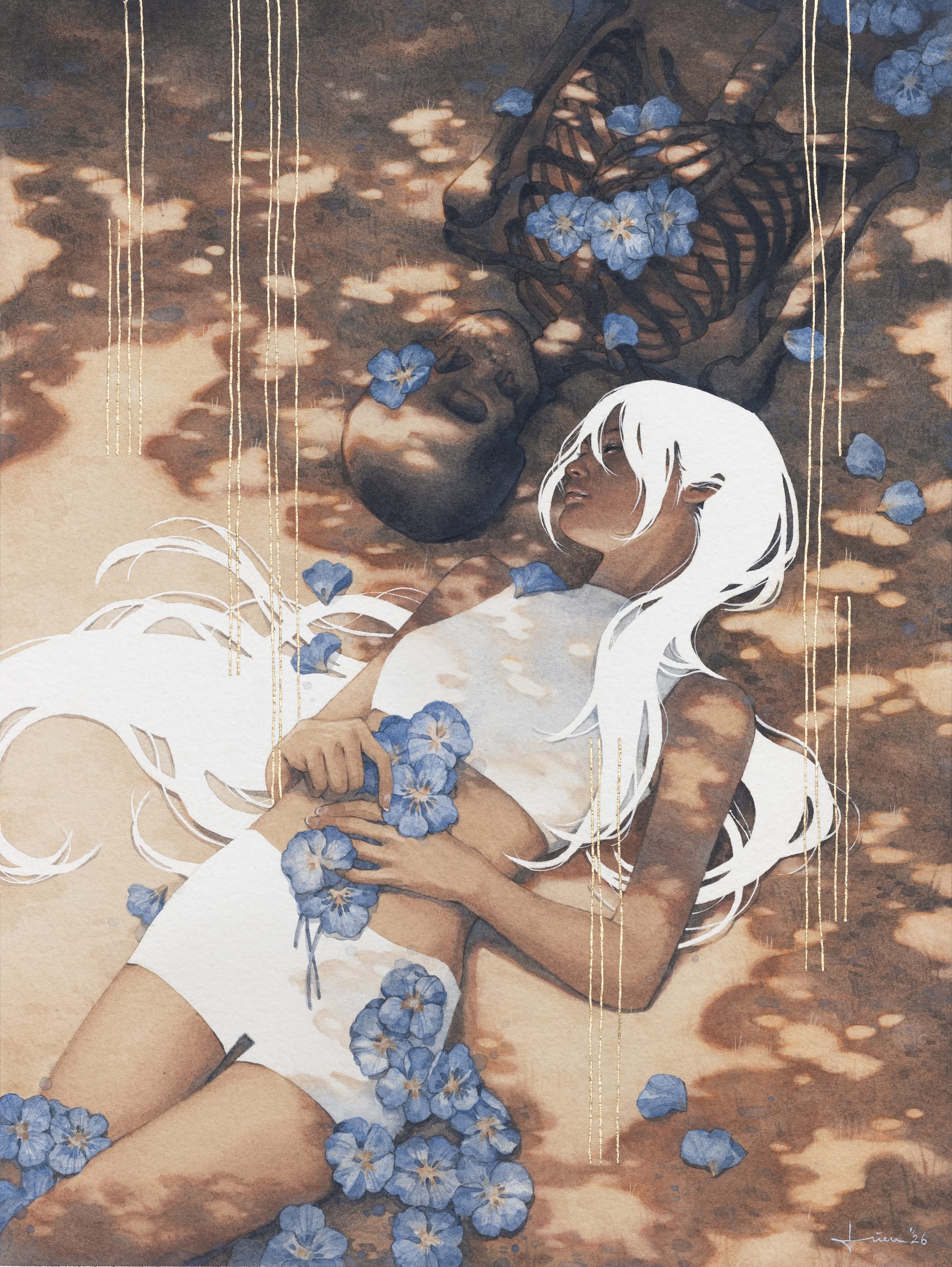 Watercolors by kelogsloops Traverse the Emotional Terrain of Love and Loss4