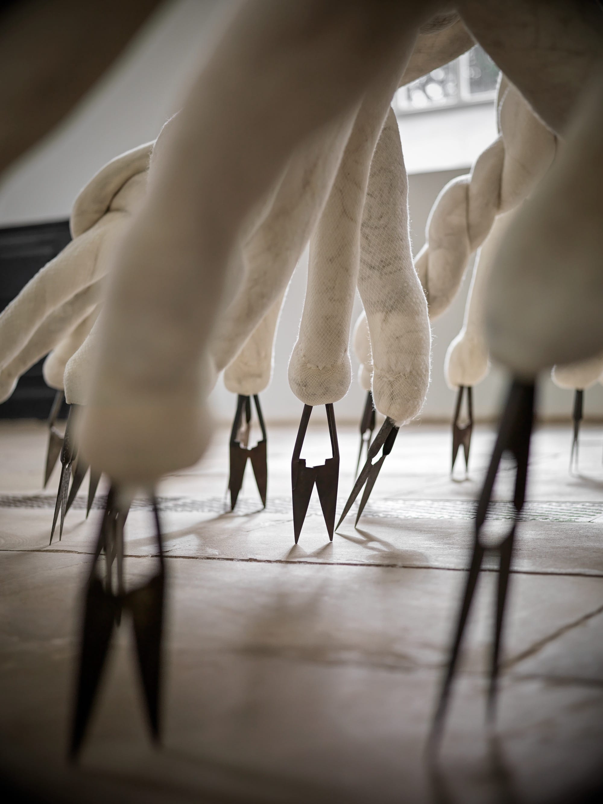 A Giant Wool Form by Nicola Turner Heaves and Skitters Through an 18th-Century Chapel3