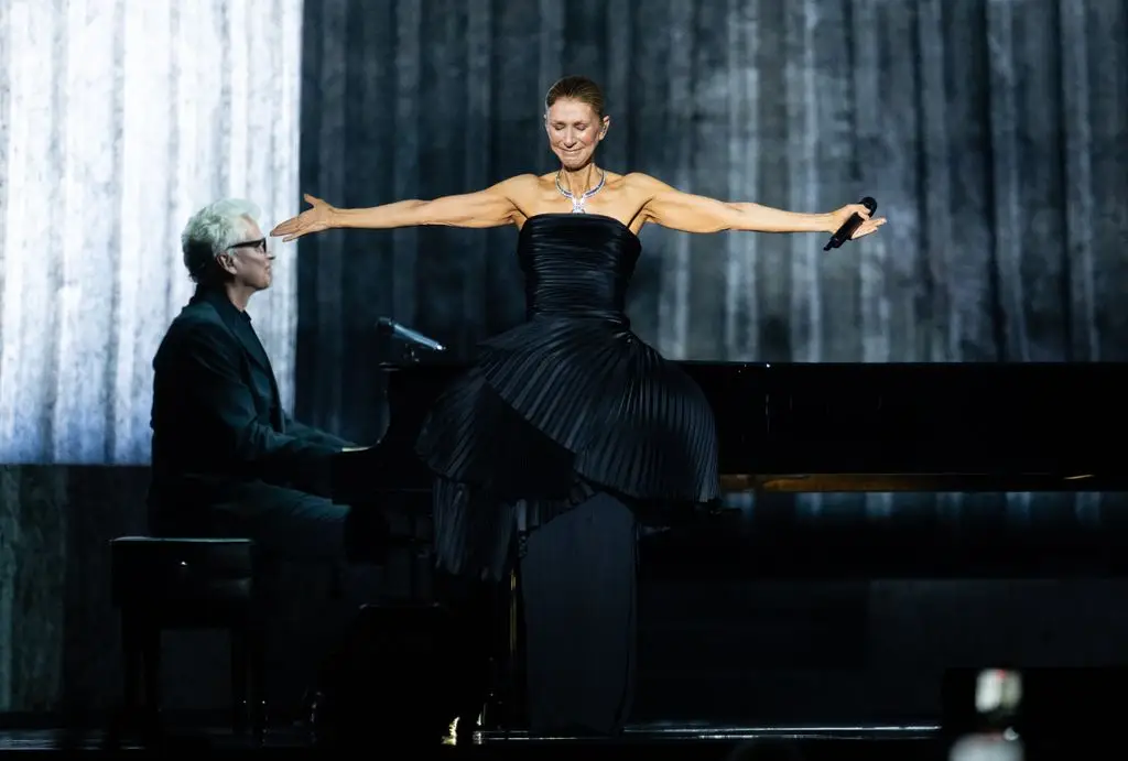 Celine Dion's 3 sons tower over famous mom in emotional embrace after comeback show1