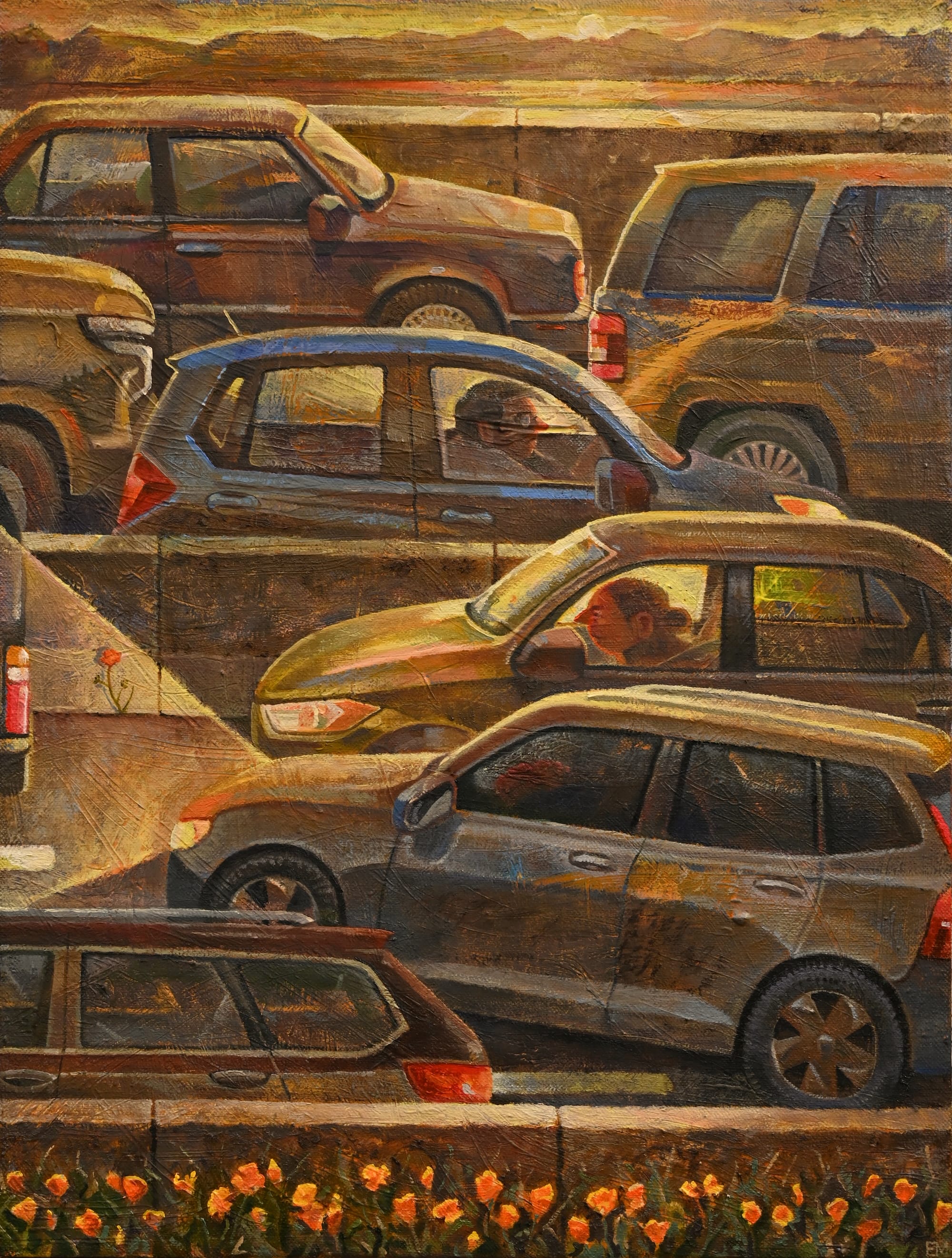 Denizens of a Crowded City Populate Erin Milez's Dense Paintings5