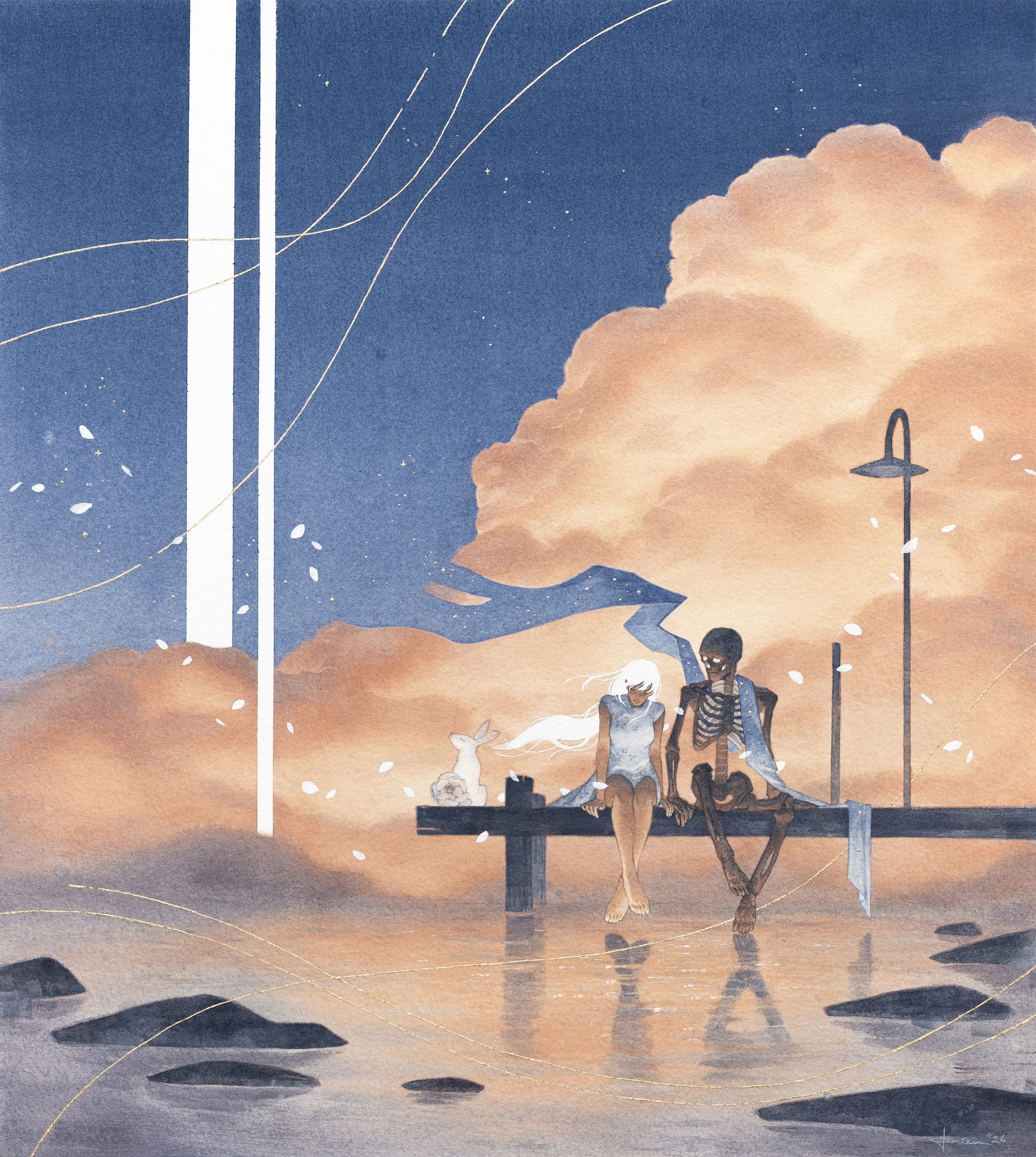 Watercolors by kelogsloops Traverse the Emotional Terrain of Love and Loss6