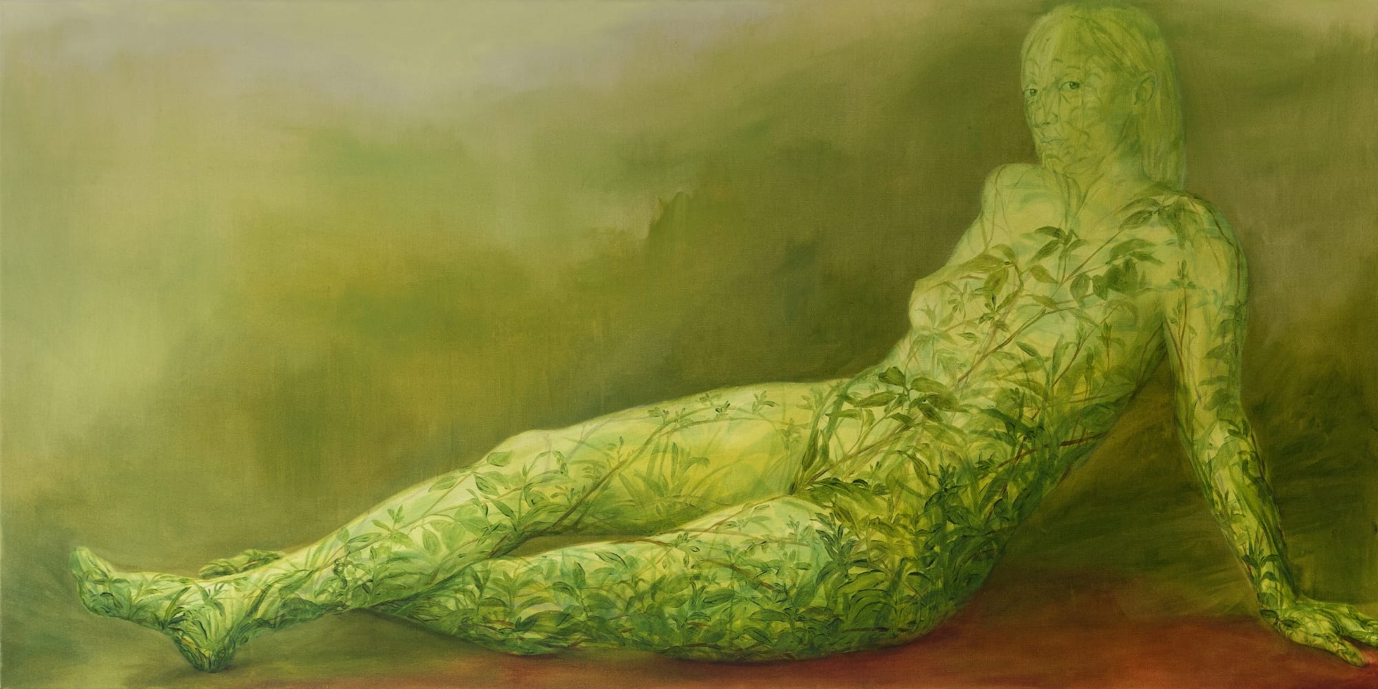 Lush Foliage Permeates Xanthe Burdett's Delicate Portraiture2