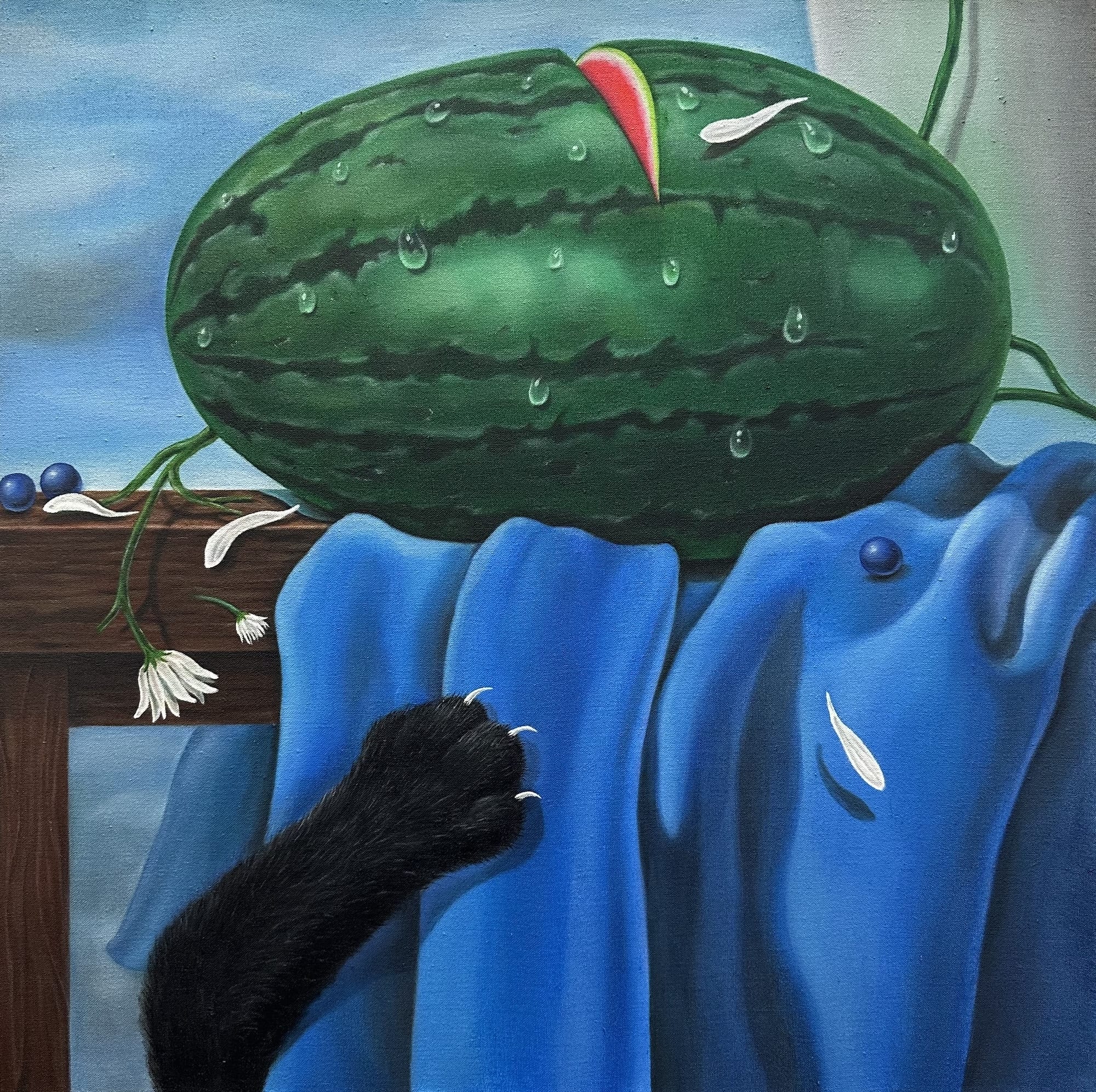 Mischievous Cats Rule in Minyoung Kim's Affectionately Quirky Paintings4