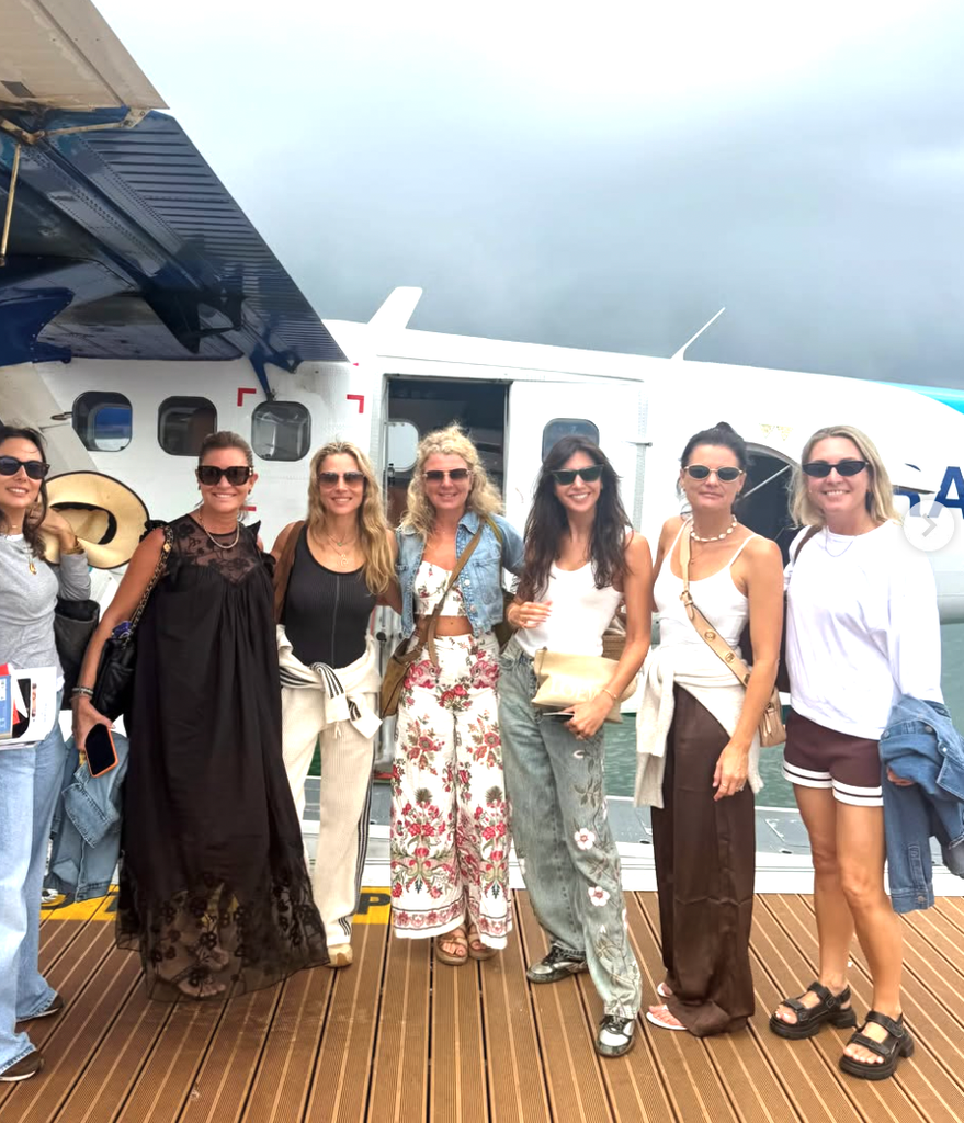 Elsa Pataky, 50, showcases washboard abs in polka-dot thong bikini on girls' getaway5
