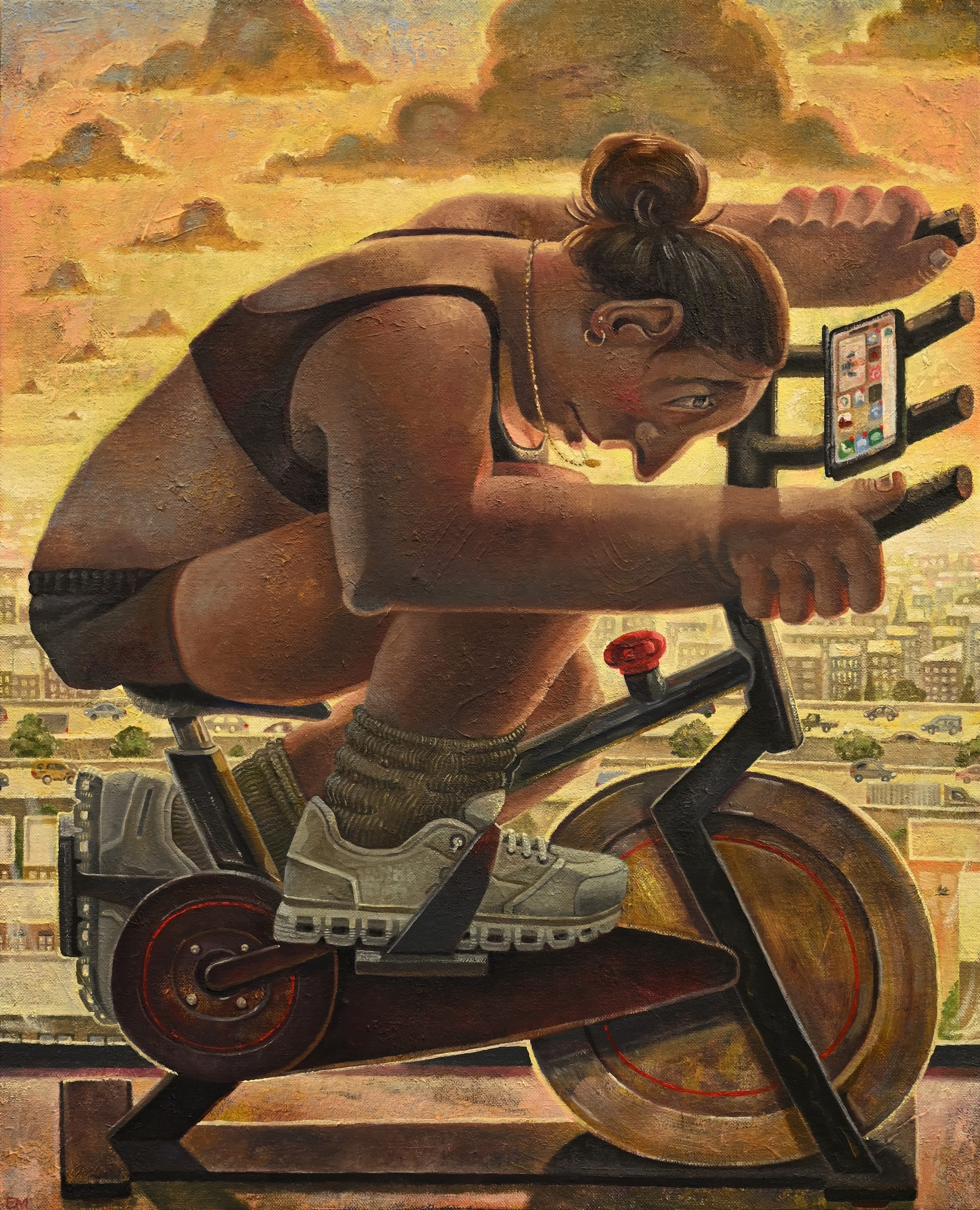Denizens of a Crowded City Populate Erin Milez's Dense Paintings9