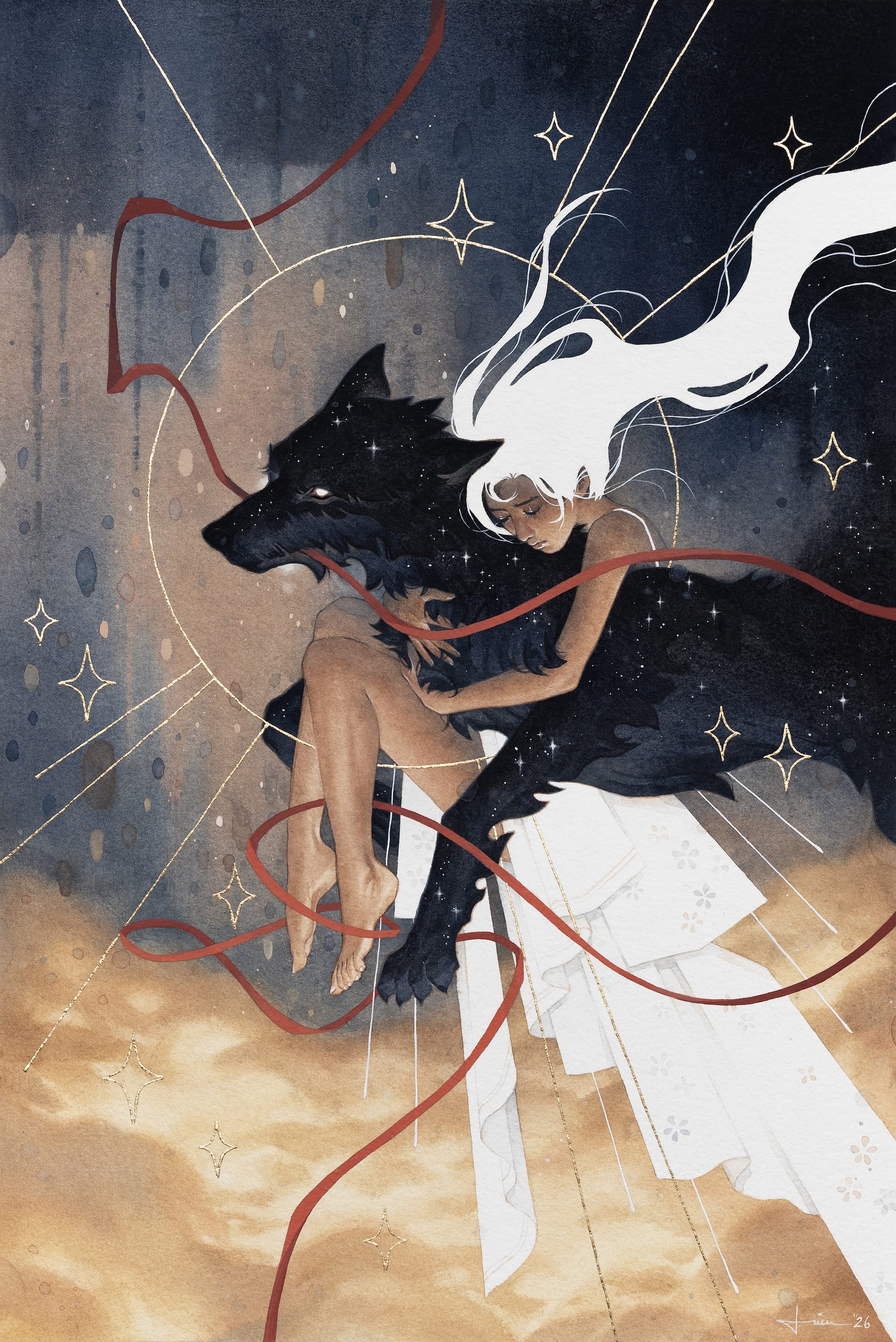 Watercolors by kelogsloops Traverse the Emotional Terrain of Love and Loss5