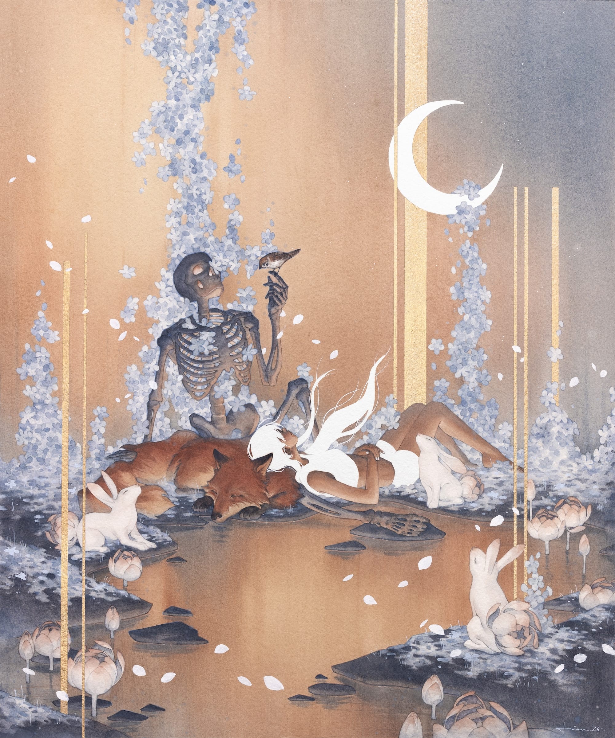 Watercolors by kelogsloops Traverse the Emotional Terrain of Love and Loss7