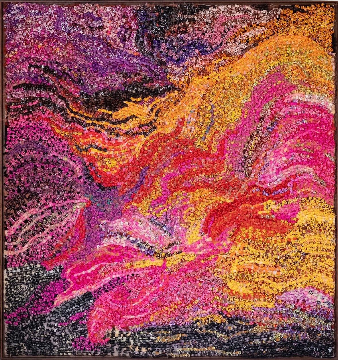 Hannah Buechler Loops Thousands of Colorful Loom Bands like Brushstrokes3
