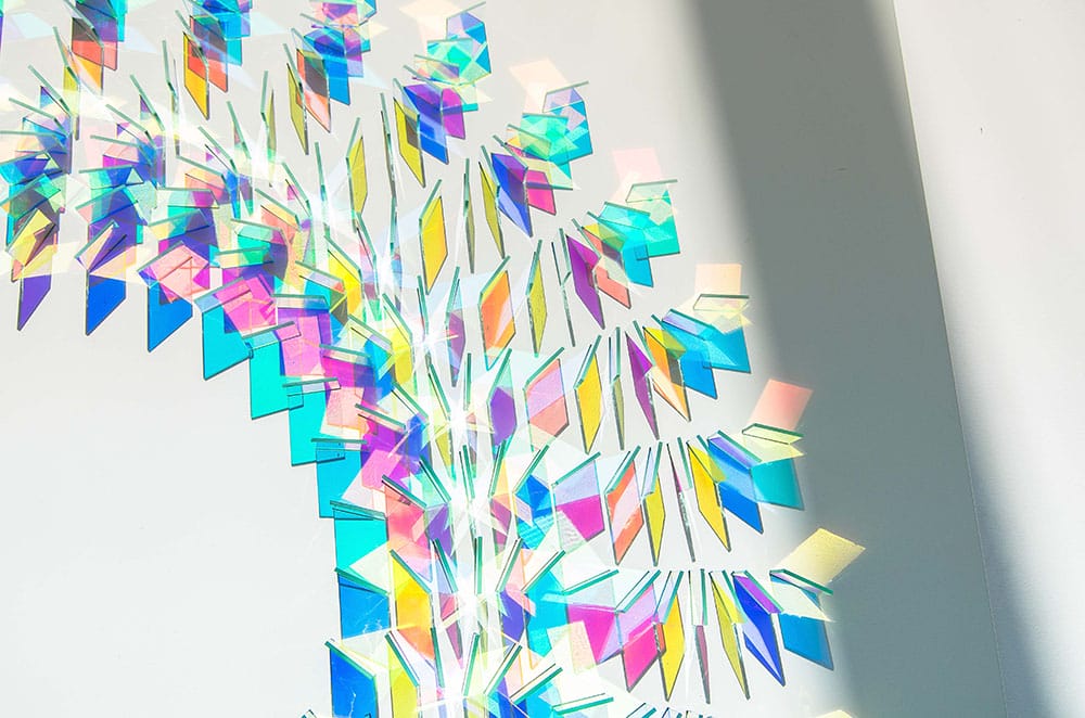 Dichroic Glass Installations by Chris Wood Reflect Light in a Rainbow of Color3