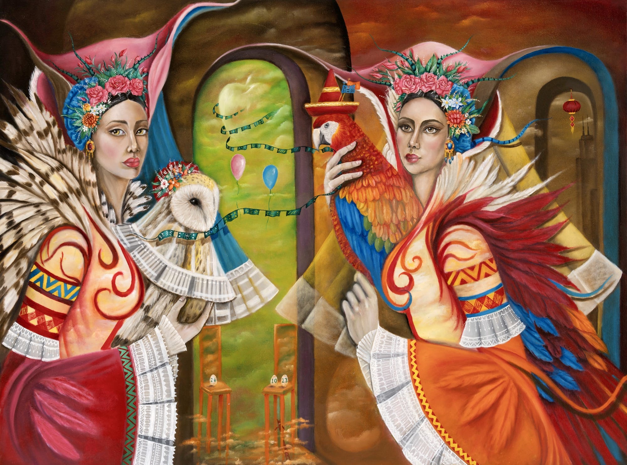 Karla Wong's Folkloric Portraits Conjure Mysterious Portals to Another World0