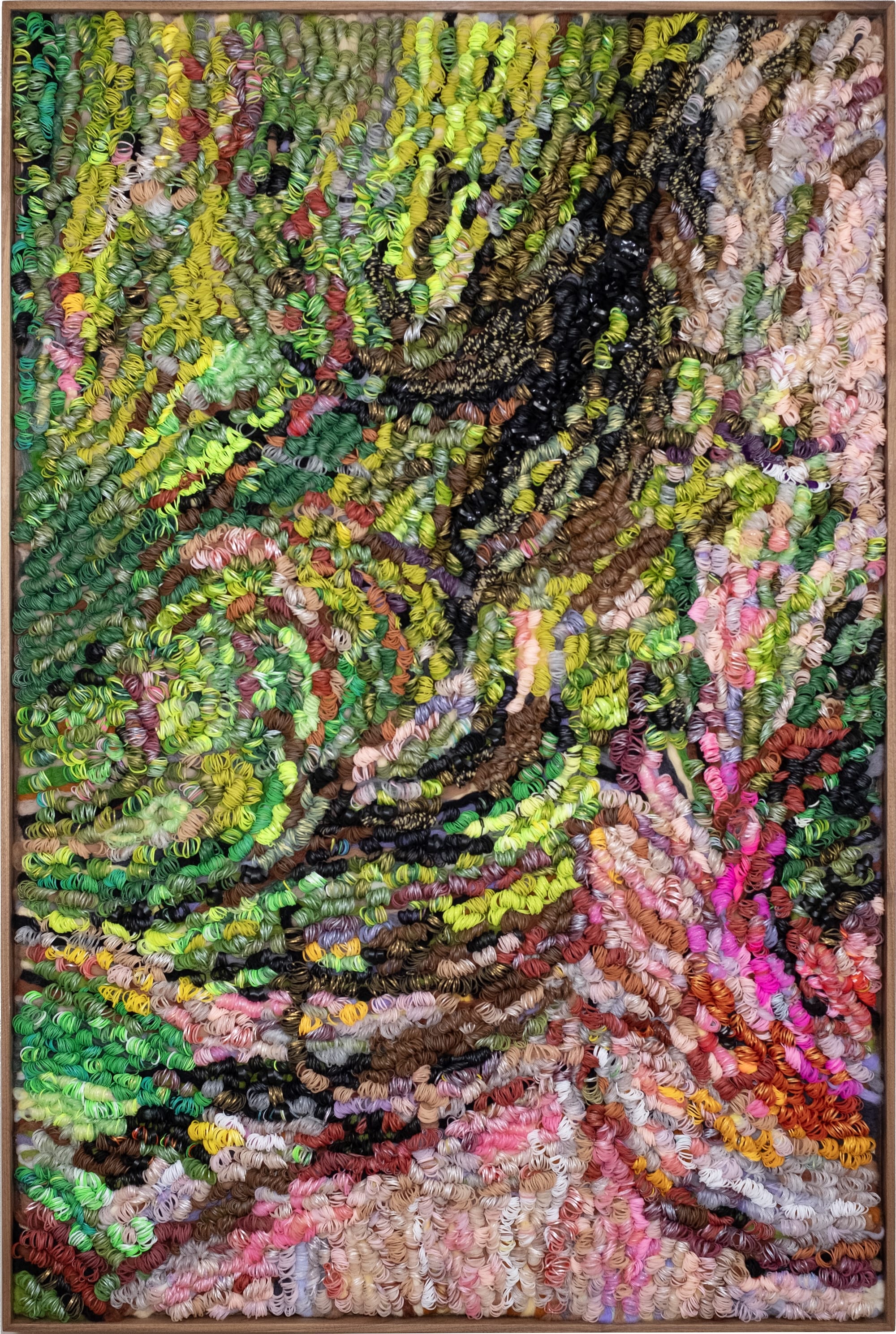 Hannah Buechler Loops Thousands of Colorful Loom Bands like Brushstrokes6