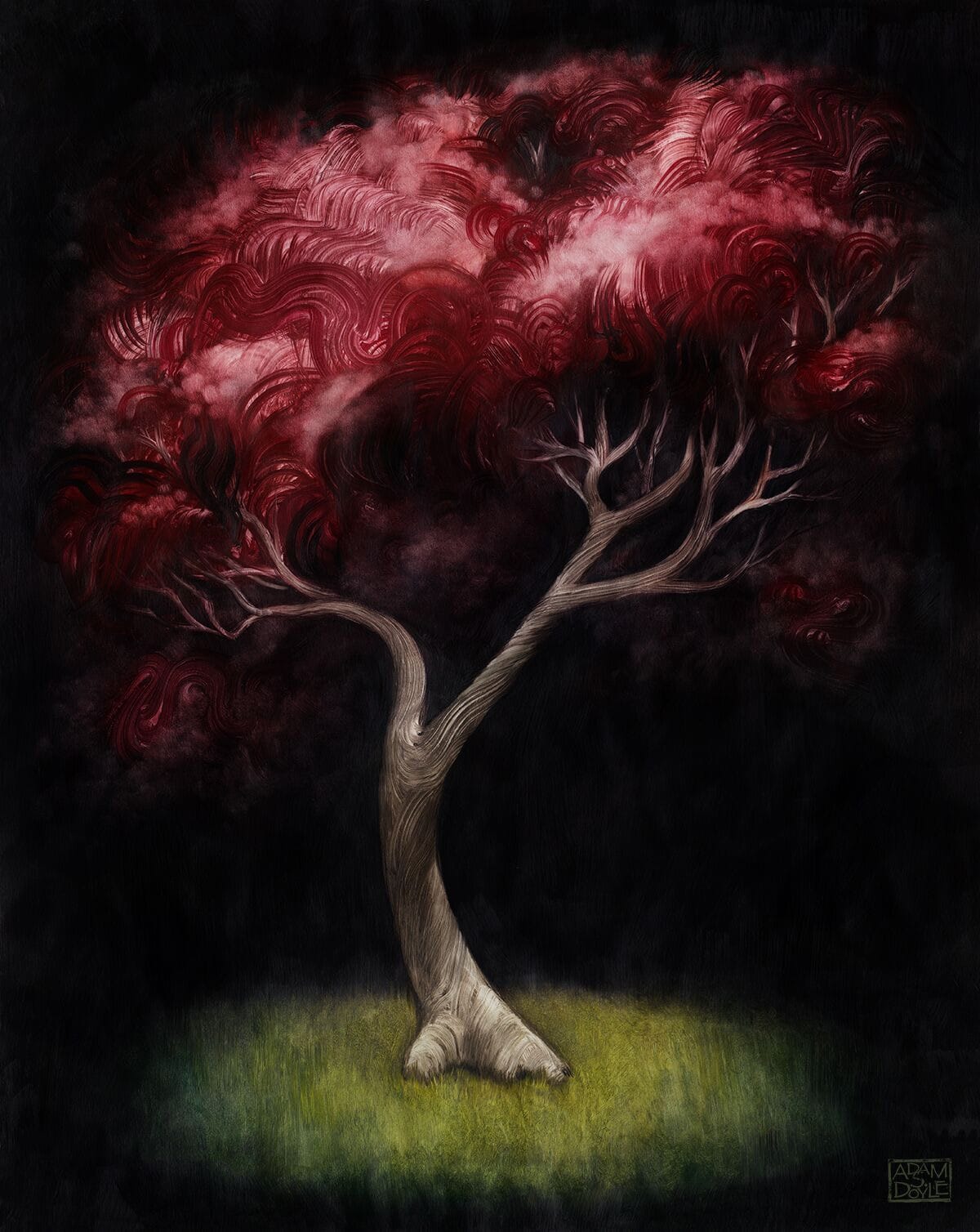 Dramatic Brush Strokes Energize Trees in Paintings by Adam S. Doyle0