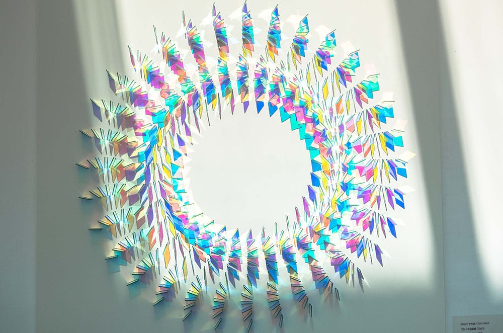Dichroic Glass Installations by Chris Wood Reflect Light in a Rainbow of Color2