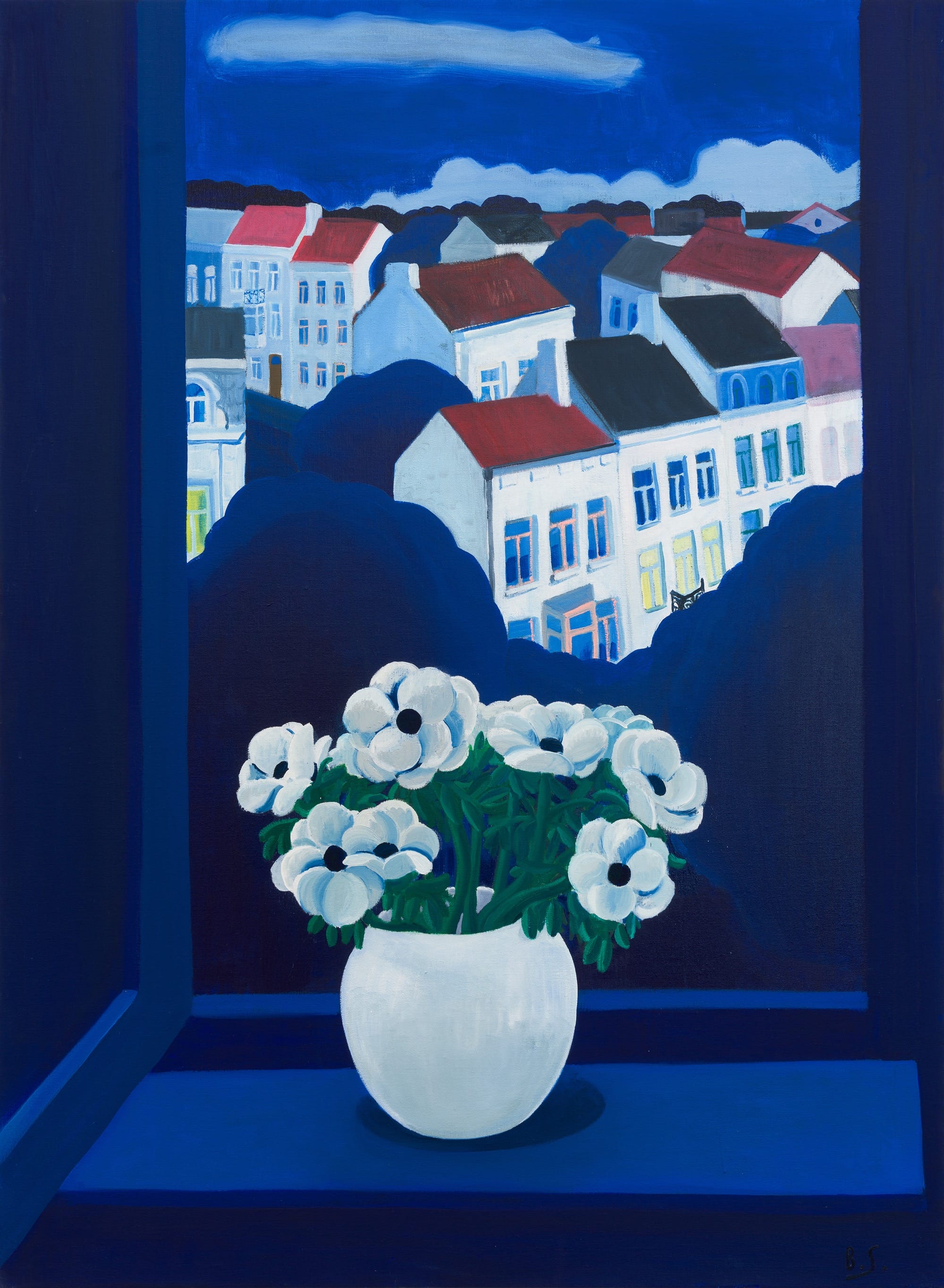 Pattern and Bold, Saturated Color Commingle in Ben Sledsens' Rhythmic Paintings5