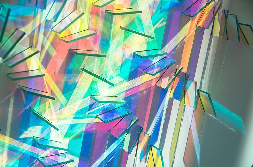 Dichroic Glass Installations by Chris Wood Reflect Light in a Rainbow of Color8