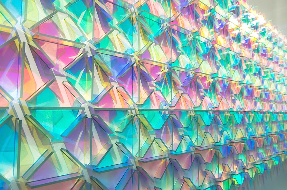 Dichroic Glass Installations by Chris Wood Reflect Light in a Rainbow of Color7