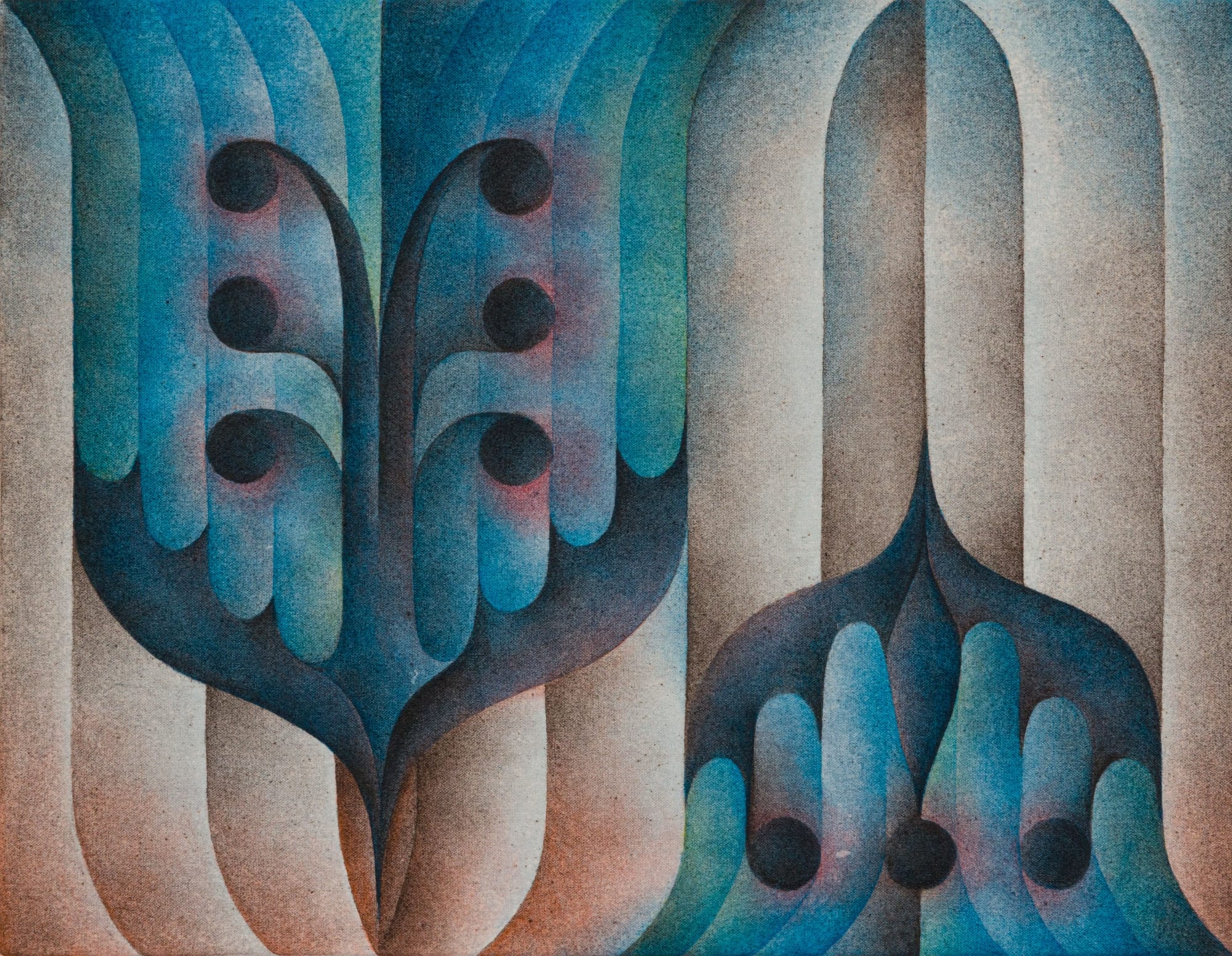 Symmetry and Biomorphic Forms Characterize Roberta Gentry's Sensual Paintings3
