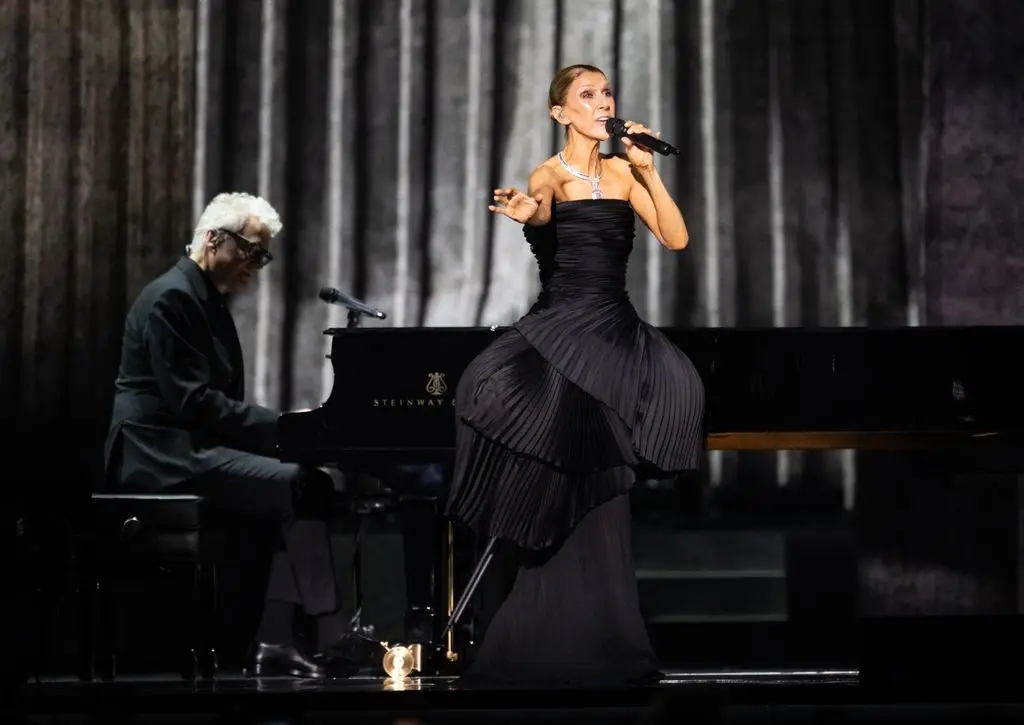 Celine Dion's 3 sons tower over famous mom in emotional embrace after comeback show3
