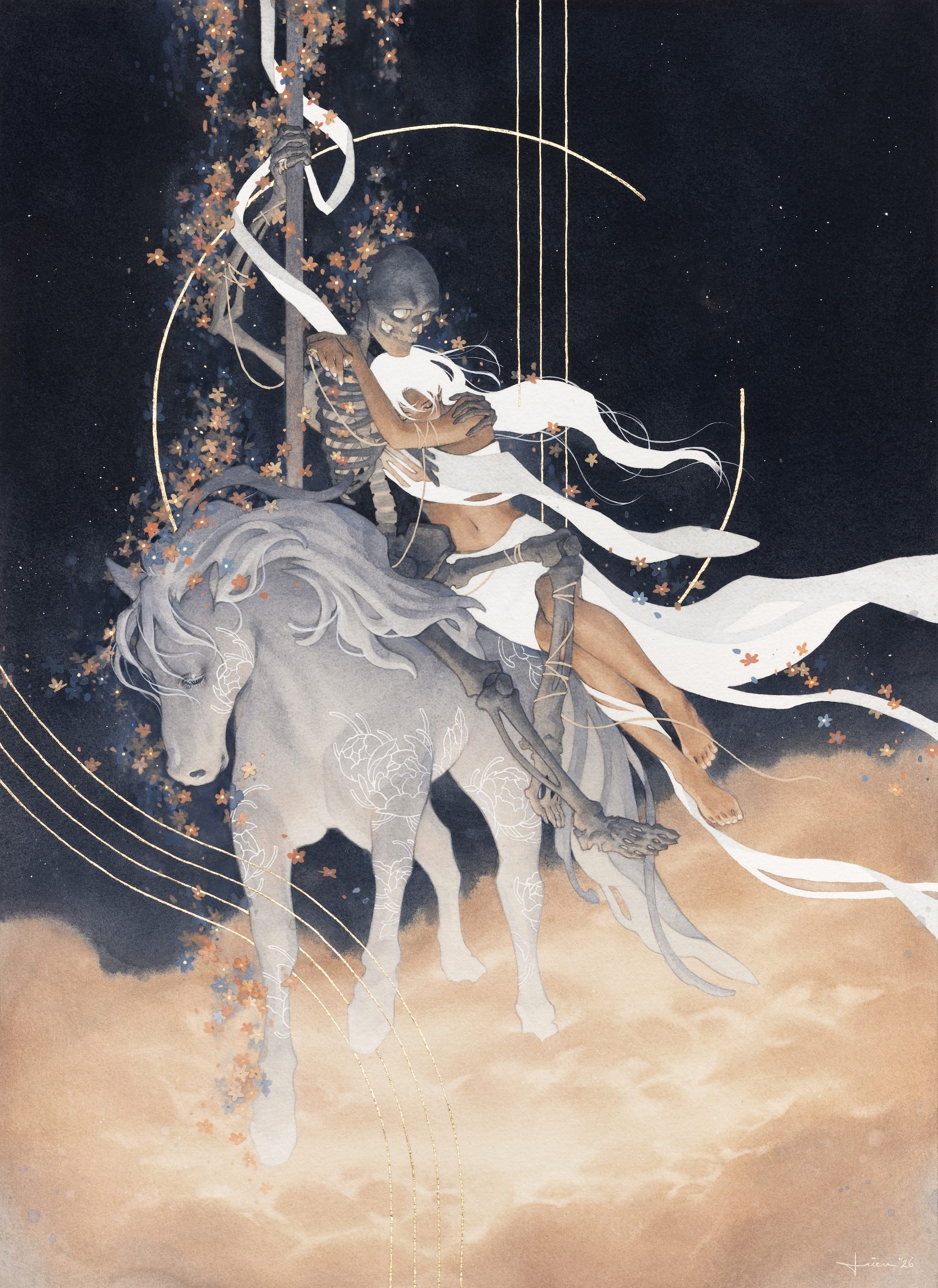 Watercolors by kelogsloops Traverse the Emotional Terrain of Love and Loss8