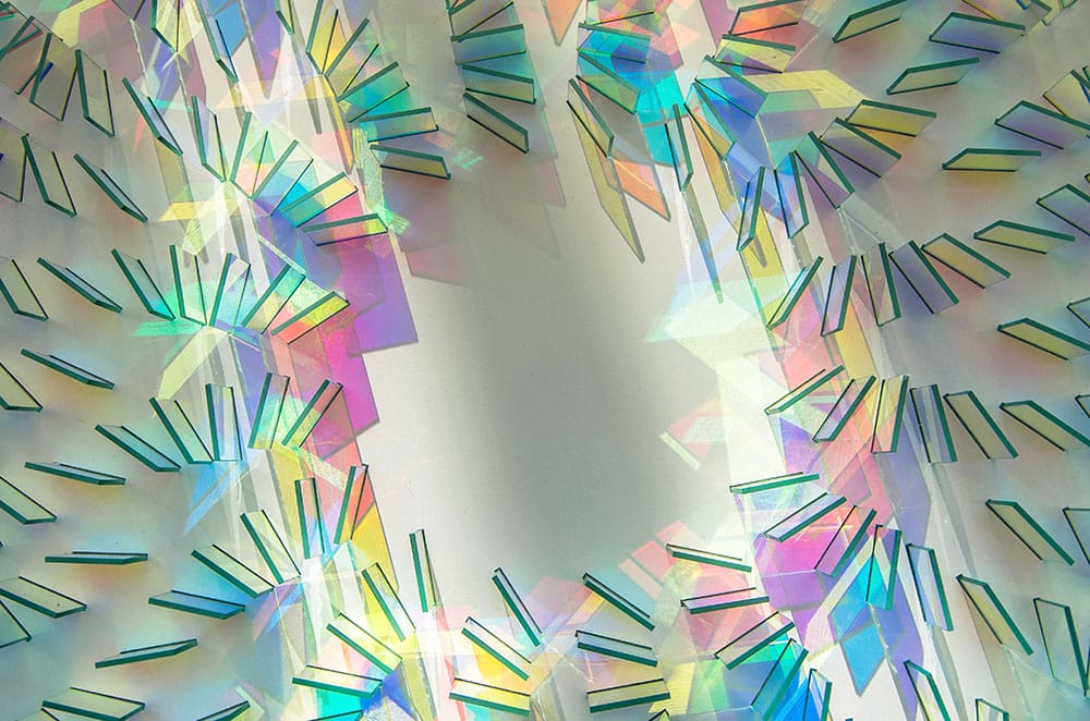 Dichroic Glass Installations by Chris Wood Reflect Light in a Rainbow of Color4