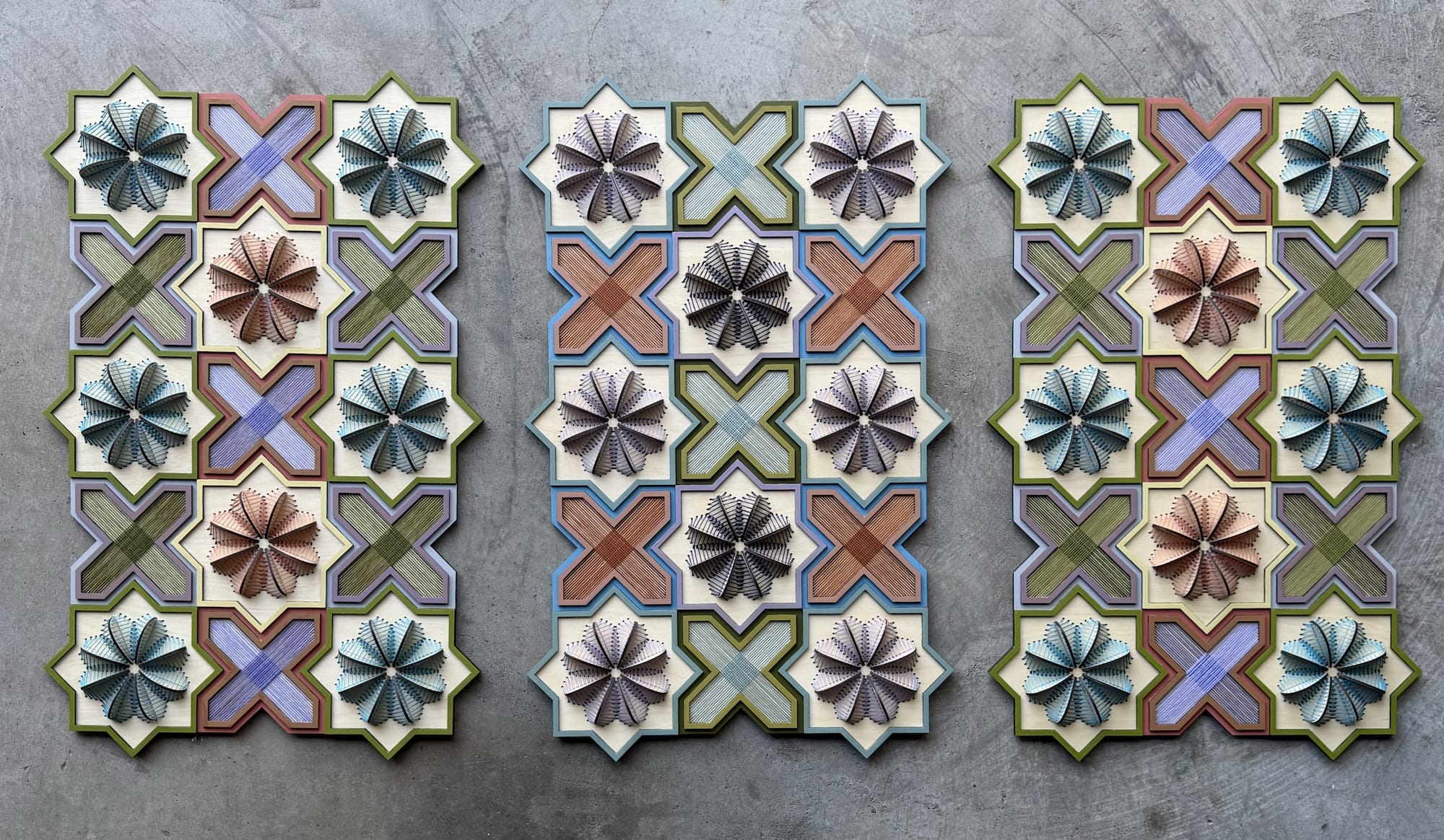 Nosheen Iqbal Translates Islamic Ornament into Meticulous Wood-and-Thread Patterns2