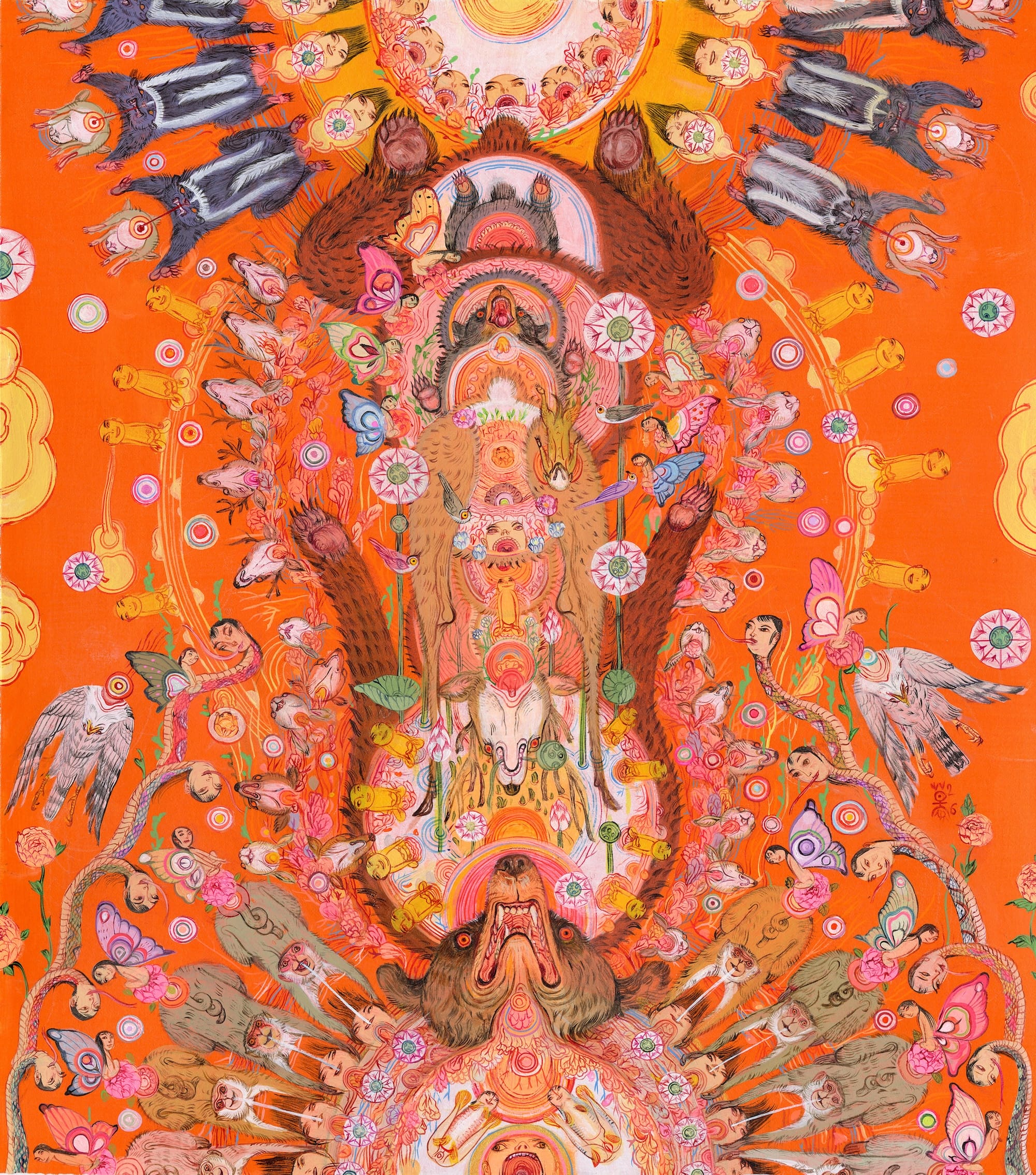 At a 'Molecular Level,' Mu Pan Composes Meticulous Mandalas in Acrylic6