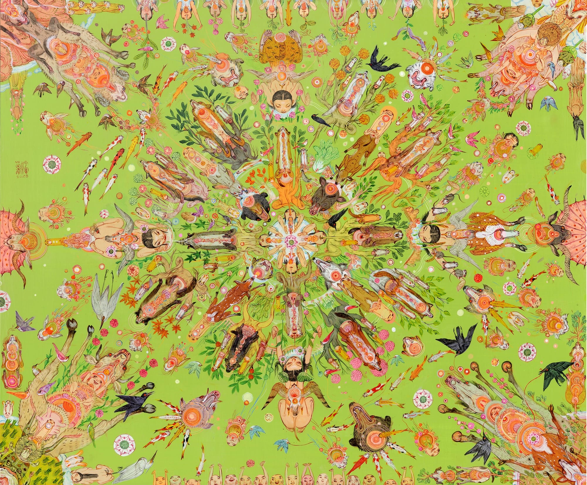At a 'Molecular Level,' Mu Pan Composes Meticulous Mandalas in Acrylic2