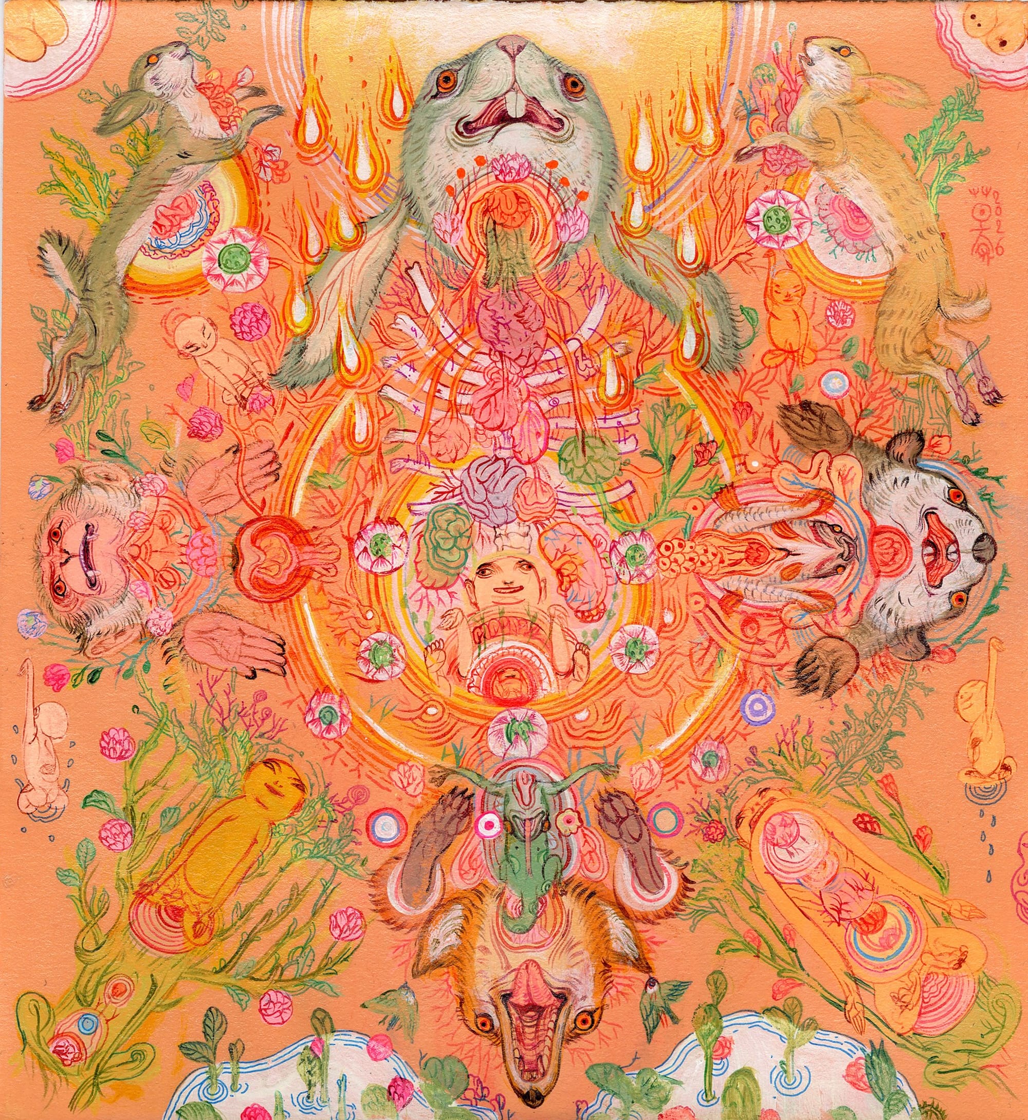 At a 'Molecular Level,' Mu Pan Composes Meticulous Mandalas in Acrylic1