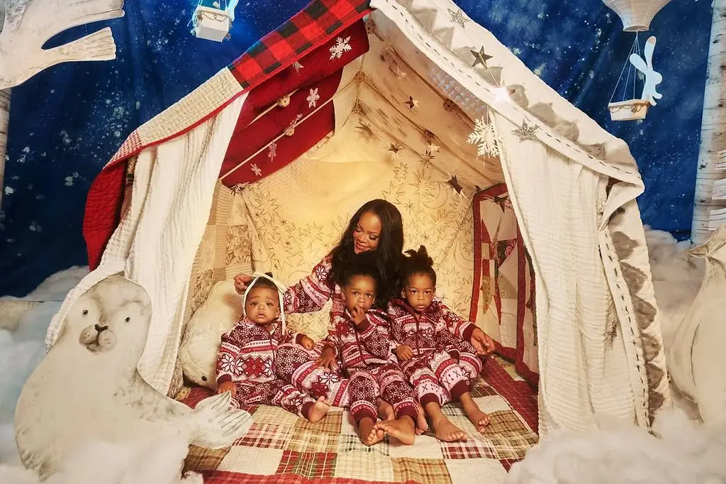 Rihanna's three children steal the show in adorable new festive family photos2