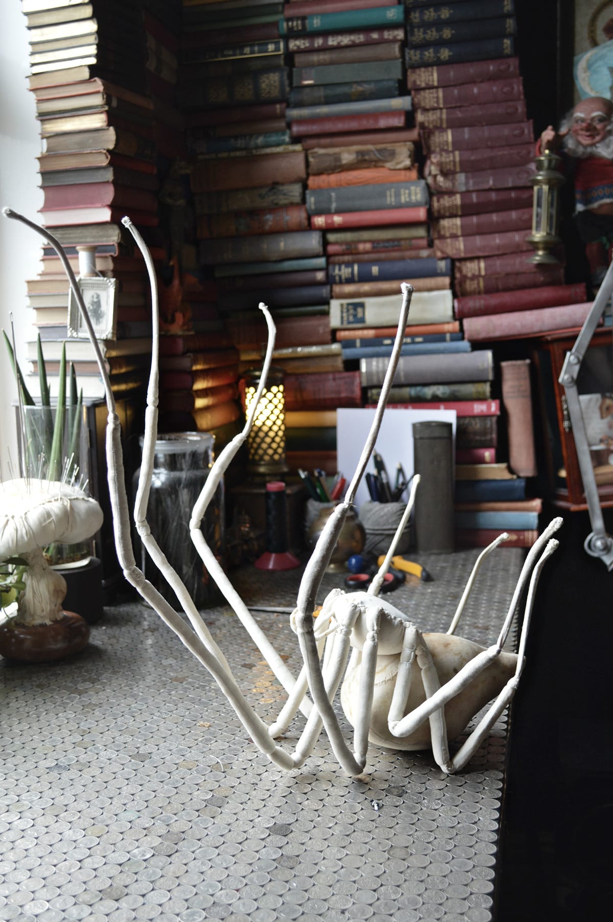 Oversized Spiders by Mister Finch Transform Vintage Textiles into Fairytale Sculptures7