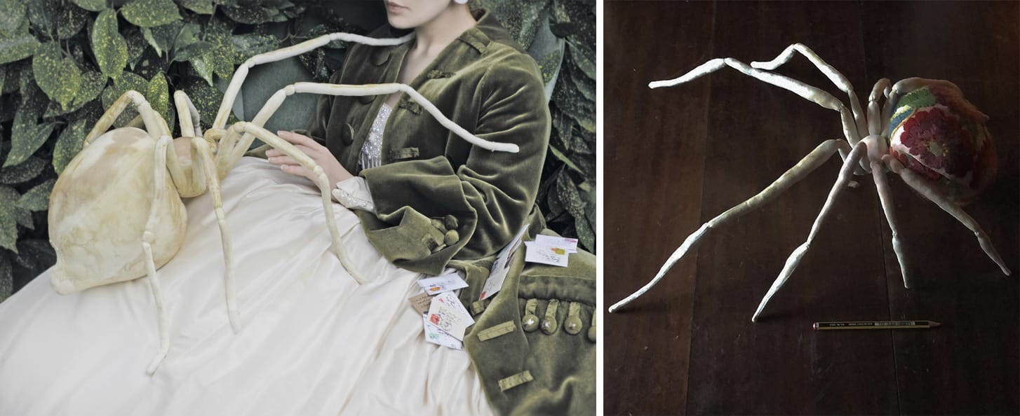 Oversized Spiders by Mister Finch Transform Vintage Textiles into Fairytale Sculptures4